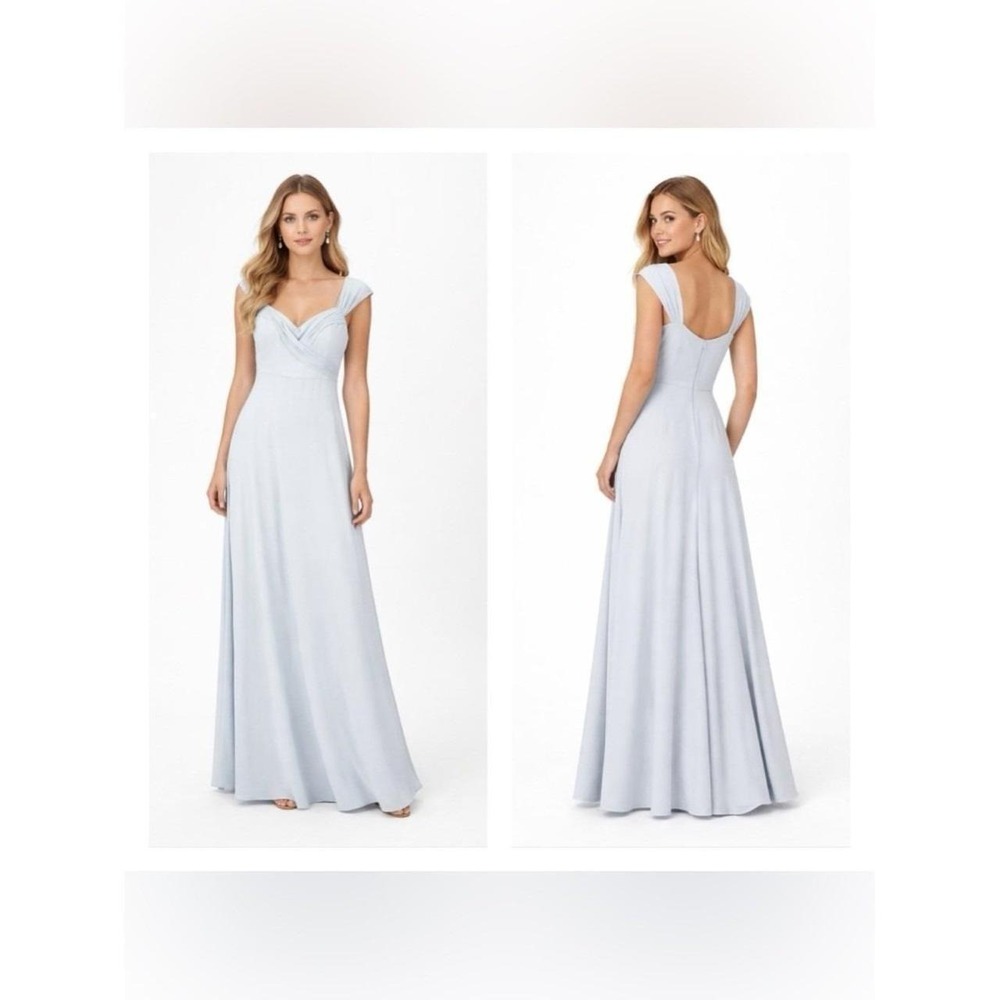 Birdie Grey Dress Chiffon Size XL Bridesmaid Wedding Event Black Tie Whimsical